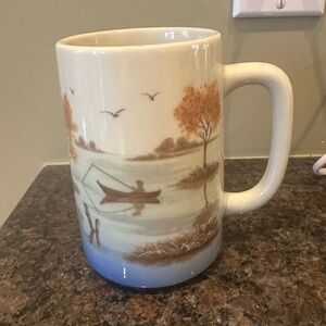 Otagiri Scenic Lake Fishing Ceramic Coffee Mug